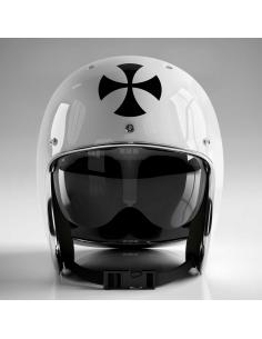 UV DECAL ROUND BLACK MALT CROSS 8 CM.