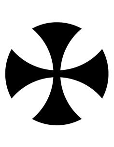 Comprar Calca Uv Cruz De Malta Redonda Negra De 8 Cm a precio de oferta 2