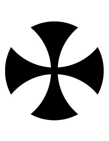 Comprar Calca Uv Cruz De Malta Redonda Negra De 8 Cm a precio de oferta