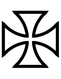 DECALQUE UV MALT CROSS 5 CM LINHA PRETA 2