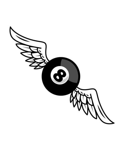 UV DECAL BALL 8 WINGED 8X2 CM