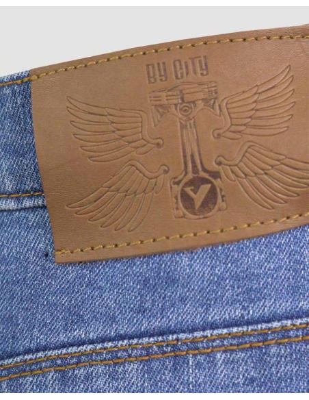 PANTALON FEMME TAUREAU BLEU CLAIR AVEC PROTECTIONS PAR VILLE