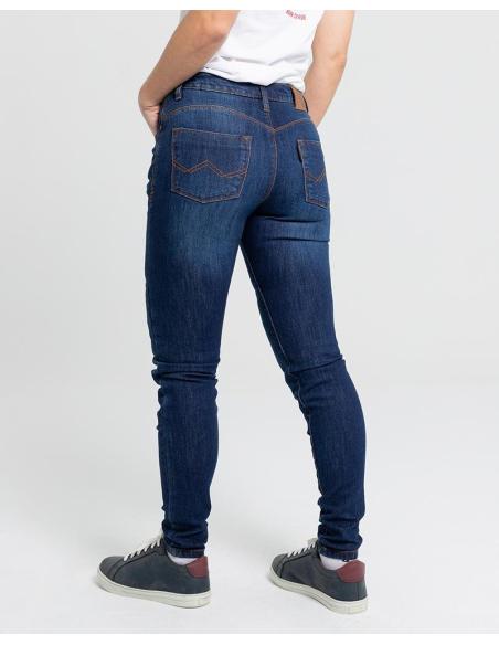 Comprar Pantalón Bull Lady Azul Oscuro Aramida Aa Con Protecciones De By City a precio de oferta
