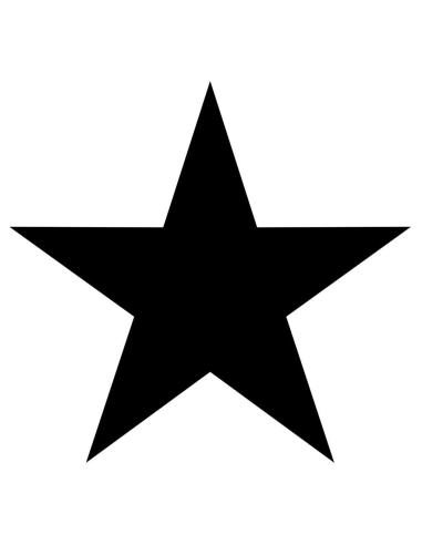 11 CM BLACK STAR UV DECAL