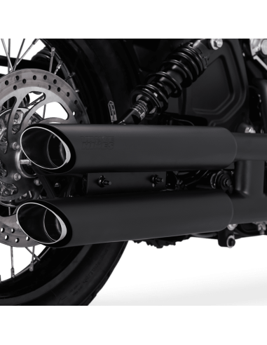 Twin Slash 3" Black Tips For Indian Scout From 2015 Onwards