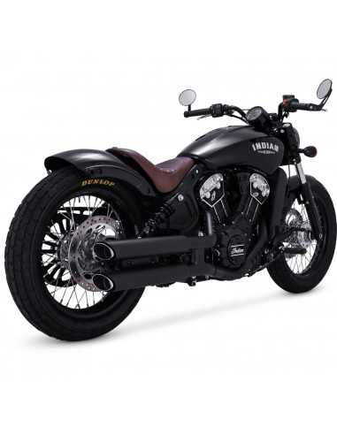 TWIN SLASH 3" BLACK TIPS FOR INDIAN SCOUT FROM 2015 ONWARDS