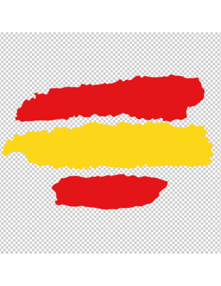 DECAL UV FLAG OF SPAIN STROKES 5X3 CM