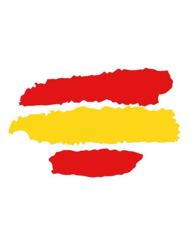 DECALQUE UV BANDEIRA DE ESPANHA TRAÇOS 7X5 CM