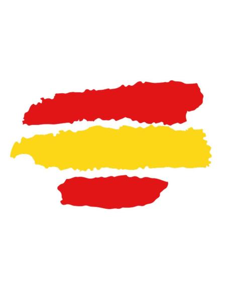 DECALQUE UV BANDEIRA DE ESPANHA TRAÇOS 7X5 CM
