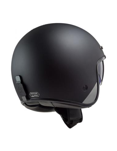 CAPACETE JET COM TELA INTERNA LS2 OF601 BOB II PRETO FOSCO 22.06