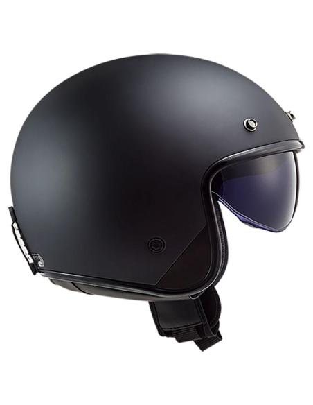 CASQUE JET AVEC ÉCRAN INTERNE LS2 OF601 BOB II MAT NOIR 22.06