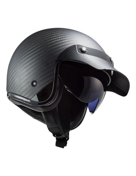 CASQUE JET AVEC ÉCRAN INTÉRIEUR EN CARBONE BOB II 22.06 LS2 OF601