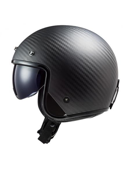 CAPACETE DE jet COM TELA INTERNA LS2 DE CARBONO BOB II OF 601 22.06