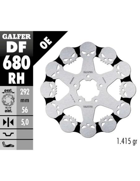 Comprar Disco De Freno Fijo Ranurado Delantero Skull Galfer Varias Harley Df680Rh a precio de oferta
