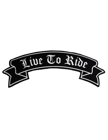Comprar Parche Bordado Live To Ride En Lona Negra a precio de oferta