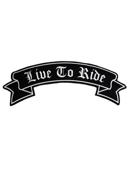 Comprar Parche Bordado Live To Ride En Lona Negra a precio de oferta
