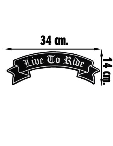 Comprar Parche Bordado Live To Ride En Lona Negra a precio de oferta