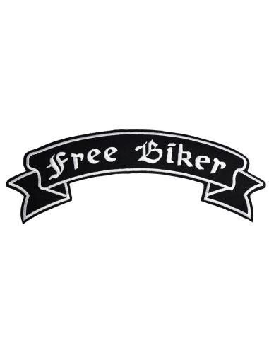 LARGE FREE BIKER PATCH IN BLACK CANVAS 34X14 CM.