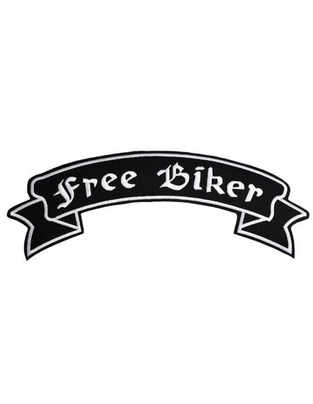 LARGE FREE BIKER PATCH IN BLACK CANVAS 34X14 CM.