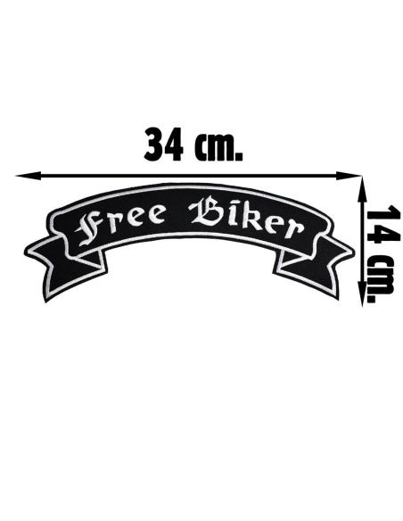 Comprar Parche Free Biker Grande En Lona Negra 34X14 Cm. a precio de oferta