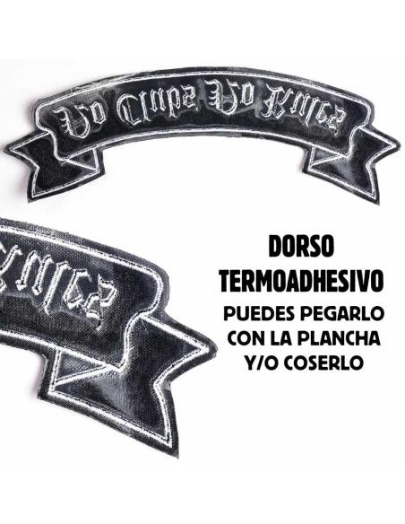 EMBROIDERED CANVAS PATCH NO CLUBS NO RULES 34 X 14 CM.