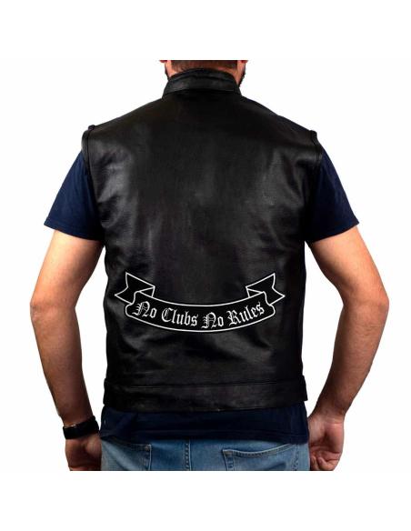 EMBROIDERED CANVAS PATCH NO CLUBS NO RULES 34 X 14 CM.