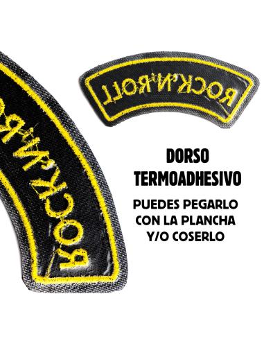 Comprar Parche Bordado Rock N Roll De 11 X 4.5 Cm. Termoadhesivo a precio de oferta