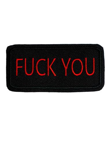 ADESIVO TERMOCOLANTE "FUCK YOU" 95 X 45 MM. BORDADO A VERMELHO