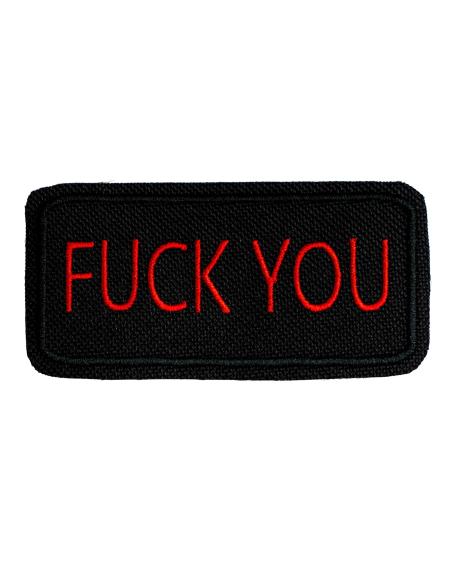 ADESIVO TERMOCOLANTE "FUCK YOU" 95 X 45 MM. BORDADO A VERMELHO