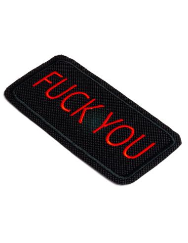 ADESIVO TERMOCOLANTE "FUCK YOU" 95 X 45 MM. BORDADO A VERMELHO