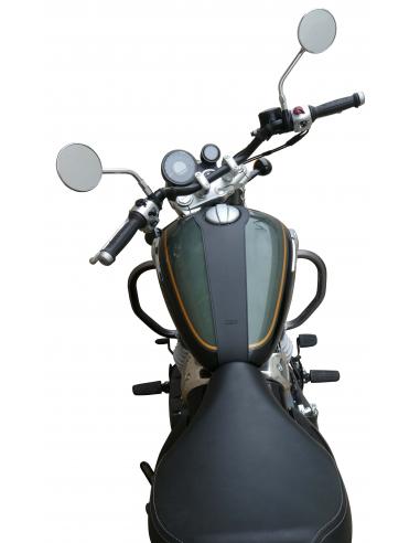 ROYAL ENFIELD SUPER METEOR 650 BLACK LEATHER TANK COVER