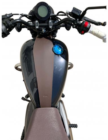 ROYAL BROWN LEATHER TANK COVER ENFIELD SUPER METEOR 650