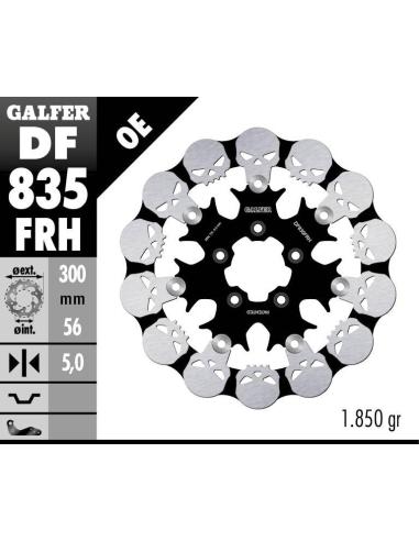 DISCO DE FREIO DIANTEIRO FLUTUANTE SKULL GALFER PARA DIVERSAS HARLEYS DF835FRH