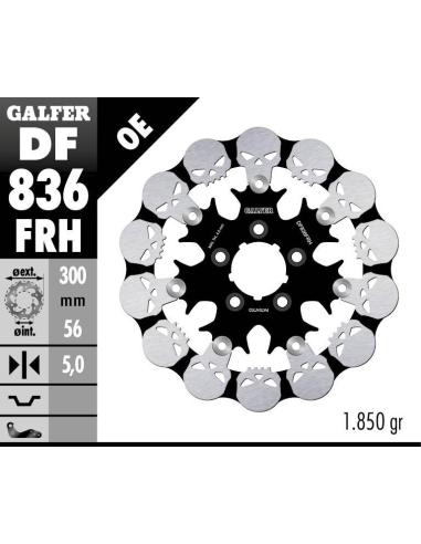 FLOATING BRAKE DISC GALFER FOR VARIOUS HARLEY DF836FRH