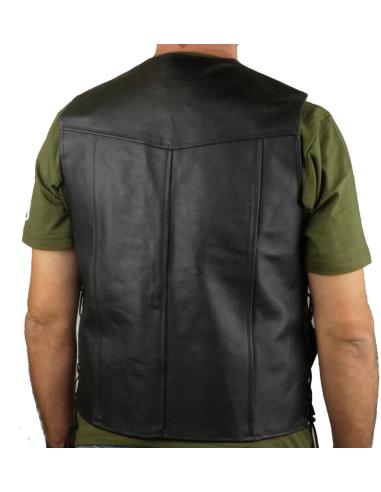Acquista Gilet in Pelle con Lacci Laterali a Prezzo Scontato