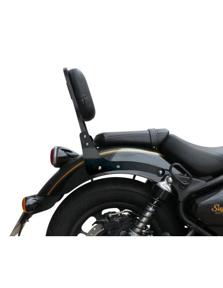 DOSSIER NOIR SANS GRILLE ROYAL ENFIELD SUPER METEOR 650