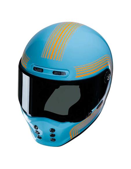 Comprar Casco Neo Retro Hjc V10 Foni En Azul a precio de oferta