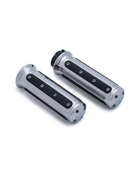 Comprar Puños Kuryakyn "Heavy Industry" En Cromado Para Harley Davidson a precio de oferta