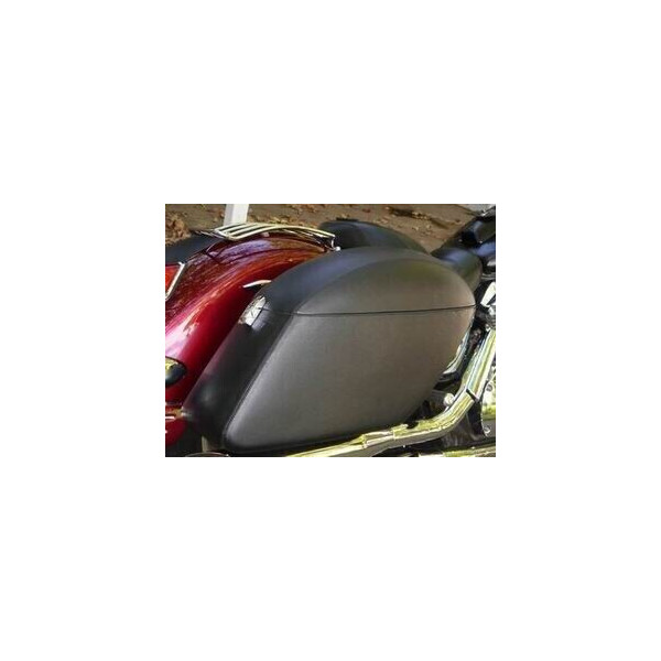 "LEATHERED STRONG" HARD SADDLEBAGS EASILY FIT ON MOST CRUISERS