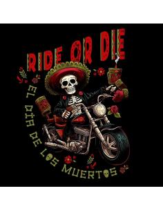 T-SHIRT FEMME RIDE OR DIE DIA DE LOS MUERTOS BY ICC 2