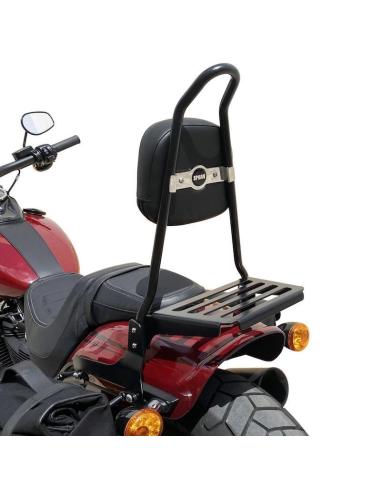 BLACK CHOPPER BACKREST WITH SPORTSTER GRILL