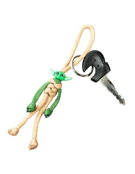 BIKER BUDDY BABY YODA PARACHUTE CORD KEYCHAIN