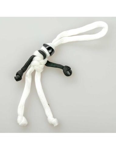 BIKER BUDDY PORTE-CLÉS CORDE DE PARACHUTE BLANCHE AVEC CASQUE