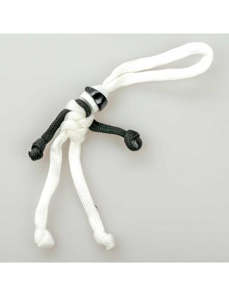 CHAVEIRO DE CORDA DE PÁRA-QUEDAS BRANCO COM CAPACETE