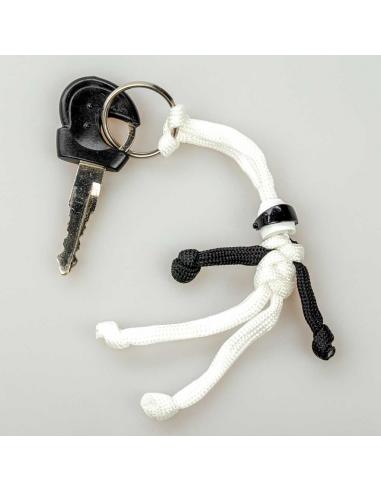 Porte-clé en corde tressée pour hommes et femmes, plaque d