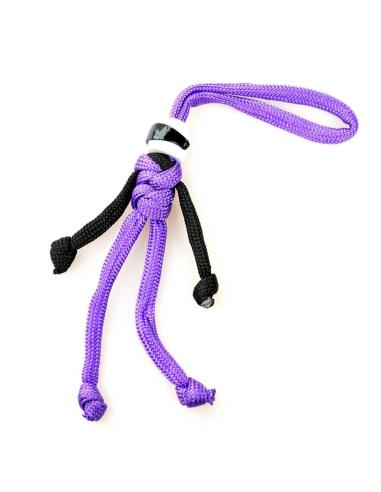 BIKER BUDDY PURPLE PARACHUTE ROPE KEY CHAIN WITH WHITE HELMET