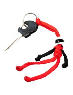 Comprar Llavero Biker Buddy De Cuerda Roja De Paracaidas Con Casco Blanco a precio de oferta 2