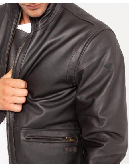 Chaqueta BY CITY The Alfa Man marrón de piel CE AA