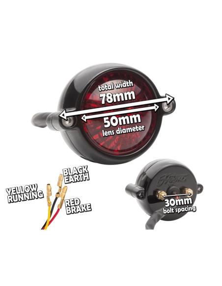 Comprar Piloto Trasero Led Motone Eldorado Negro Sin Soporte a precio de oferta