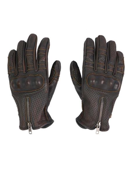 Comprar Guantes Amsterdam De Verano De Piel Perforada Marrón Oscuro De By City a precio de oferta